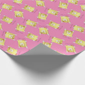 Franse Bulldog Frenchie Dog Funny Cadeaupapier (Hoek)