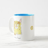 Franse Bulldog Frenchie Dog Funny Tweekleurige Koffiemok (Voorkant links)