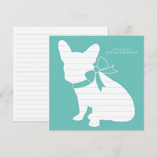 Franse Bulldog Frenchie Dog Puppy Frenchy Bedankkaart (Voorkant / Achterkant)