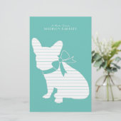 Franse Bulldog Frenchie Dog Puppy Frenchy Briefpapier (Staand voorkant)