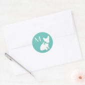 Franse Bulldog Frenchie Dog Puppy Frenchy Ronde Sticker (Envelop)