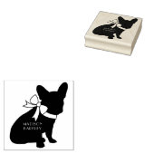 Franse Bulldog Frenchie Dog Puppy Frenchy Rubberstempel (Gestempeld)