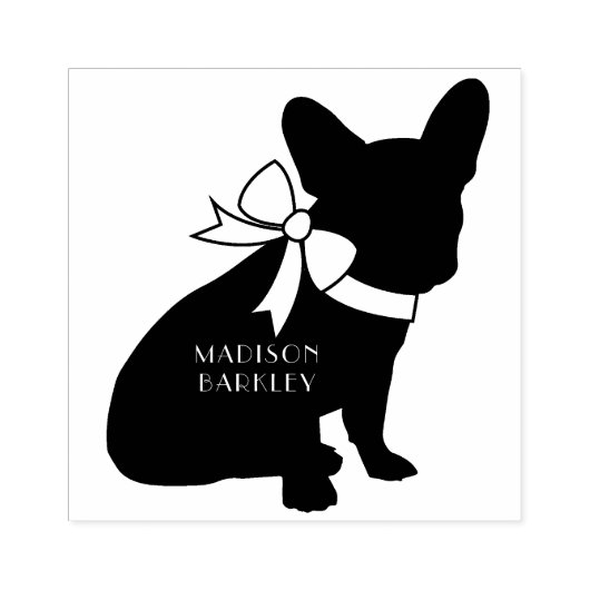 Franse Bulldog Frenchie Dog Puppy Frenchy Rubberstempel (Afrduk)