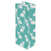 Franse Bulldog Frenchie Dog Puppy Frenchy Wijn Cadeautas (Achterkant Gekanteld)