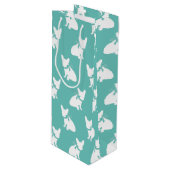 Franse Bulldog Frenchie Dog Puppy Frenchy Wijn Cadeautas (Voorkant Gekanteld)