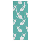 Franse Bulldog Frenchie Dog Puppy Frenchy Wijn Cadeautas (Voorkant)
