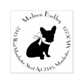 Franse Bulldog Frenchie Dog Puppy Frenchy Zelfinktende Stempel (Design)