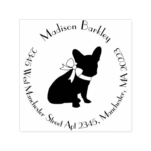 Franse Bulldog Frenchie Dog Puppy Frenchy Zelfinktende Stempel (Design)