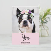 *~* Franse Bulldog  Frenchie Evenement Mooie Uitno Kaart (Staand voorkant)