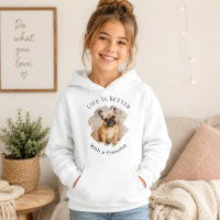 Franse Bulldog Frenchie Foto Leven is beter Meisje
