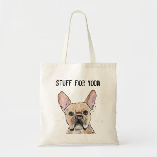 Franse Bulldog Frenchie-hond grappige verkoopster  Tote Bag