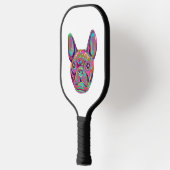 Franse Bulldog Frenchie hoofd Pop art stijl Pickleball Paddle (Links)