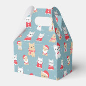 Franse Bulldog Frenchie Kerstpatroon Bedankdoosjes (Achterkant)