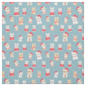 Franse Bulldog Frenchie Kerstpatroon Stof (Swatch)