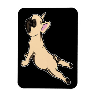 Franse Bulldog  Frenchie Lovely Yoga Cute Dog Gift Magneet