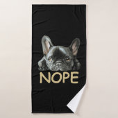 Franse Bulldog | Frenchie Nope Gifts Badhanddoek (Badhanddoek)