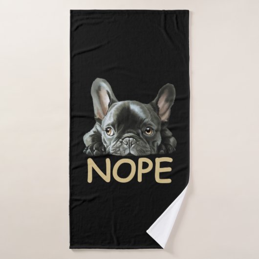 Franse Bulldog | Frenchie Nope Gifts Badhanddoek (Badhanddoek)
