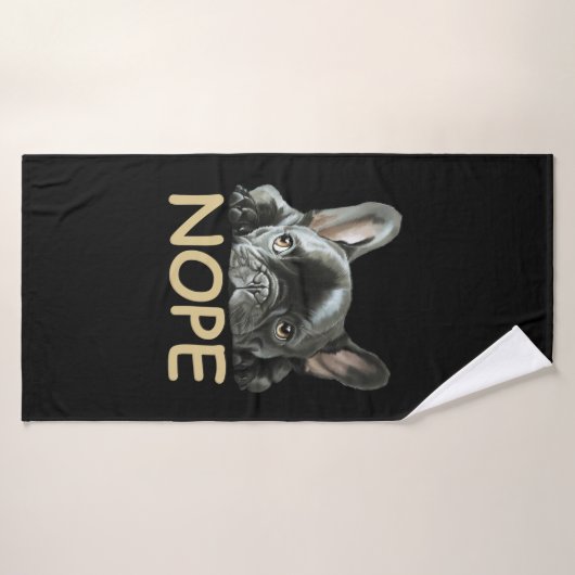 Franse Bulldog | Frenchie Nope Gifts Badhanddoek (Badhanddoek)