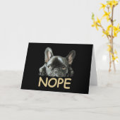 Franse Bulldog | Frenchie Nope Gifts Kaart (Gele Bloem)
