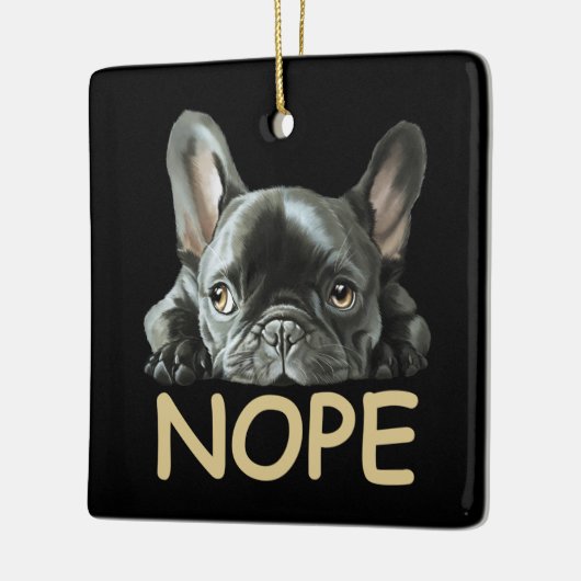 Franse Bulldog | Frenchie Nope Gifts Keramisch Ornament (Links)