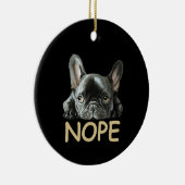 Franse Bulldog | Frenchie Nope Gifts Keramisch Ornament (Rechts)