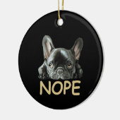 Franse Bulldog | Frenchie Nope Gifts Keramisch Ornament (Links)