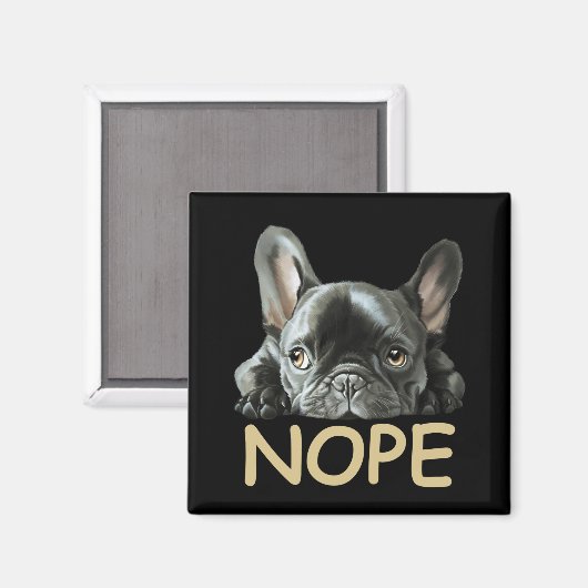 Franse Bulldog | Frenchie Nope Gifts Magneet (Voorkant / Achterkant)