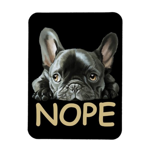 Franse Bulldog | Frenchie Nope Gifts Magneet (Verticaal)