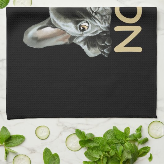 Franse Bulldog | Frenchie Nope Gifts Theedoek (Gevouwen)