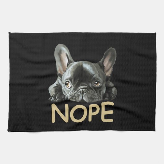 Franse Bulldog | Frenchie Nope Gifts Theedoek (Horizontaal)