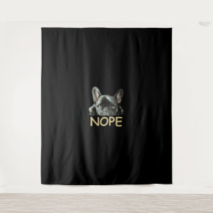 Franse Bulldog Frenchie Nope Gifts Wandkleed