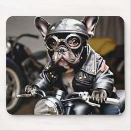 Franse Bulldog "Frenchie" op de Muismat van motorf