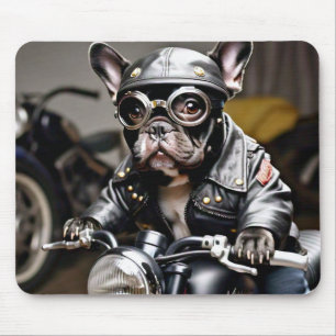 Franse Bulldog "Frenchie" op de Muismat van motorf