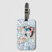 Franse Bulldog - Frenchie - pastelmozaïek Bagagelabel (Voorkant (verticaal))