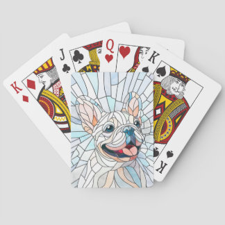 Franse Bulldog - Frenchie - pastelmozaïek Pokerkaarten