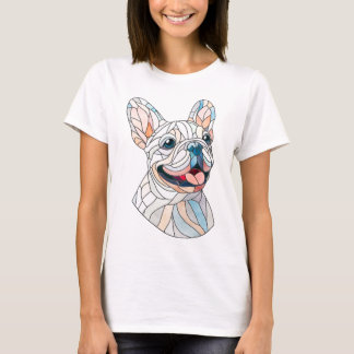 Franse Bulldog - Frenchie - pastelmozaïek T-shirt