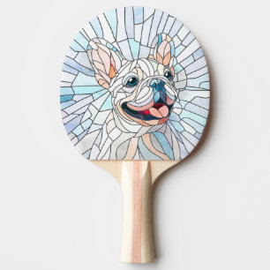 Franse Bulldog - Frenchie - pastelmozaïek Tafeltennisbatje
