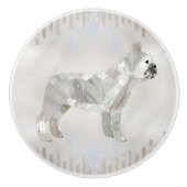 Franse Bulldog - Frenchie pearl silhouette Keramische Knop (Voorkant)