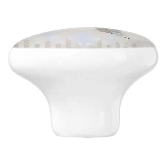 Franse Bulldog - Frenchie pearl silhouette Keramische Knop (Zijkant)