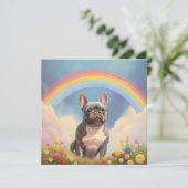 Franse Bulldog Frenchie Rainbow Bridge Aangepaste  (Staand voorkant)