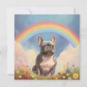 Franse Bulldog Frenchie Rainbow Bridge Aangepaste  (Voorkant)