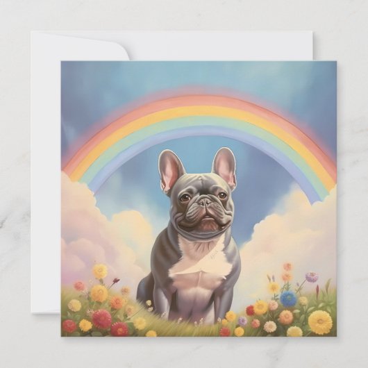 Franse Bulldog Frenchie Rainbow Bridge Aangepaste (Voorkant)