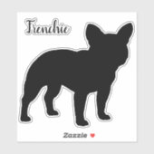 Franse Bulldog Frenchie Silhouette Schattige Honde Sticker (Vel)