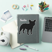 Franse Bulldog Frenchie Silhouette Schattige Honde Sticker (iPad Cover)