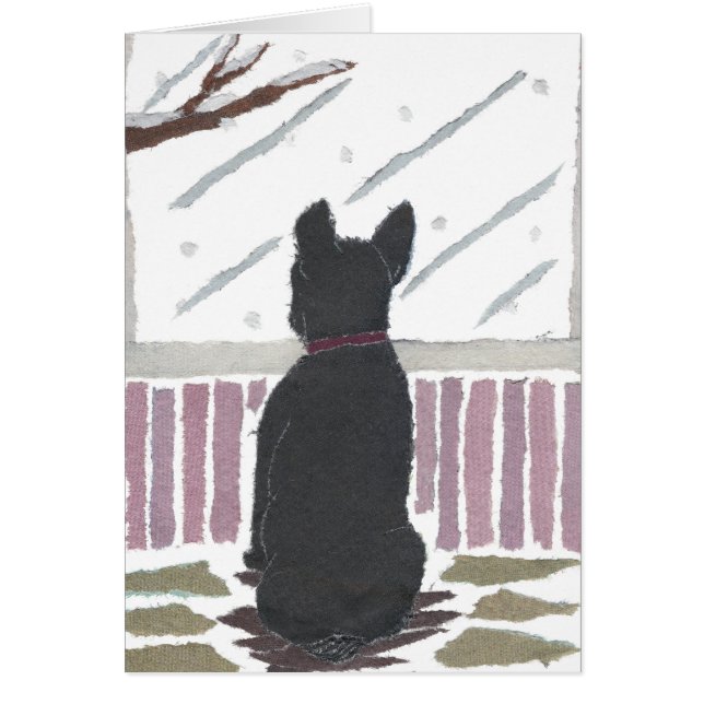 Franse Bulldog, Frenchie, Sneeuw, Winter, Dog Art (Voorkant)
