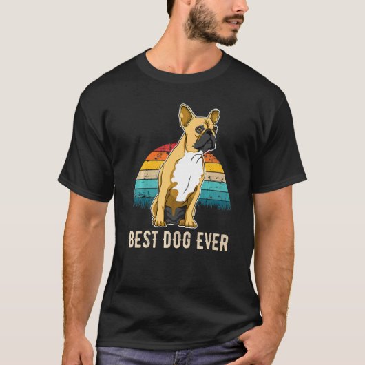 Franse Bulldog Frenchie Sunset 1 T-shirt (Voorkant)