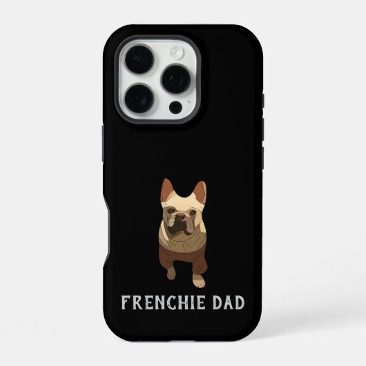 Franse Bulldog, Frenchie Vader iPhone Hoesje (Achterkant)
