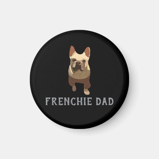 Franse Bulldog, Frenchie Vader Magneet (Voorkant)