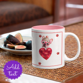 Franse Bulldog Frenchie Valentijnsdag Cadeau Hond Tweekleurige Koffiemok