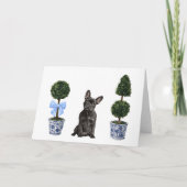 Franse Bulldog Frenchie Waterverf Puppy Dog Kaart (Voorkant)